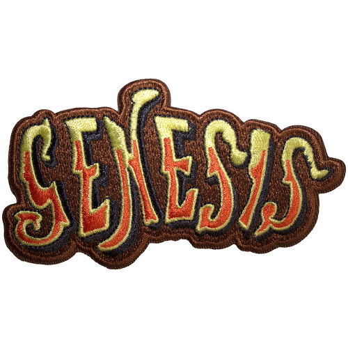 Genesis 'Classic Logo Cut-Out Orange' (Iron On) Patch