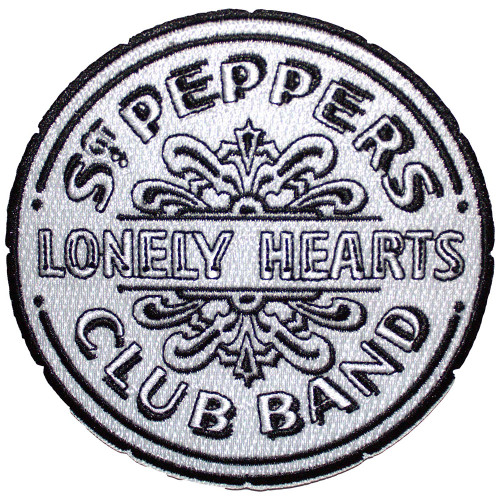 The Beatles 'Sgt Pepper Drum B&W' (Iron On) Patch