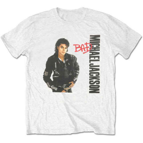 Michael Jackson 'Bad' (White)  T-Shirt