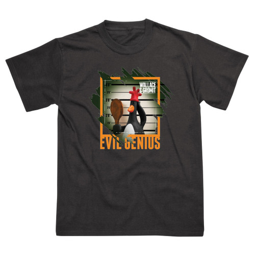 Wallace & Gromit 'Evil Genius' (Black) T-Shirt
