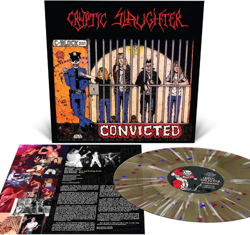 Cryptic Slaughter 'Convicted' LP Black Ice Red White Cyan Blue Splatter Vinyl