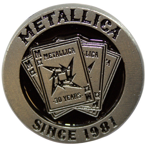 Metallica '30th Anniversary Playing Card' Pin Badge