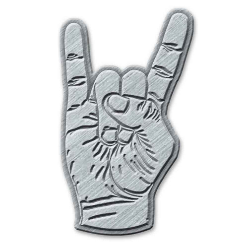 Generic Battle Jacket 'Devil Horns' Pin Badge