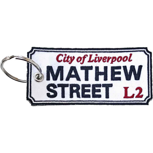 Rock Off 'Mathew Street Liverpool Sign' Patch Keyring
