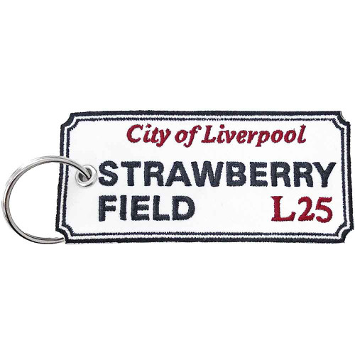 Rock Off 'Strawberry Field Liverpool Sign' Patch Keyring