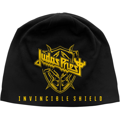 Judas Priest 'Invincible Shield JD Print' (Black) Beanie Hat