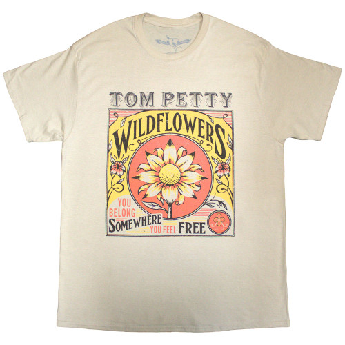 Tom Petty & The Heartbreakers 'Wildflowers' (Sand) T-Shirt