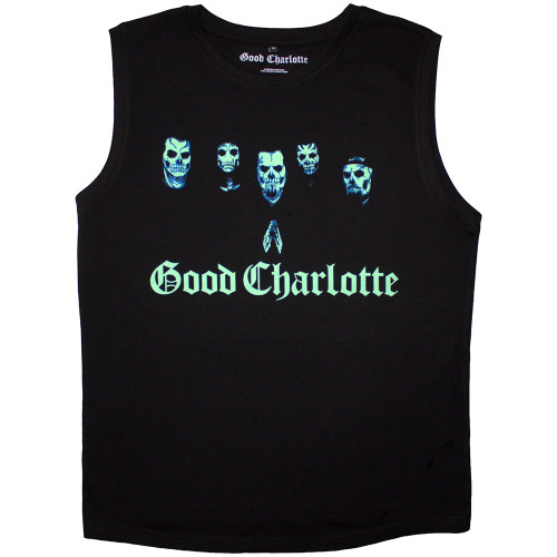 Good Charlotte 'Generation Rx Skull Faces' (Black) Tank Vest