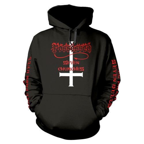 Possessed 'Seven Churches' (Black) Pull Over Hoodie Front