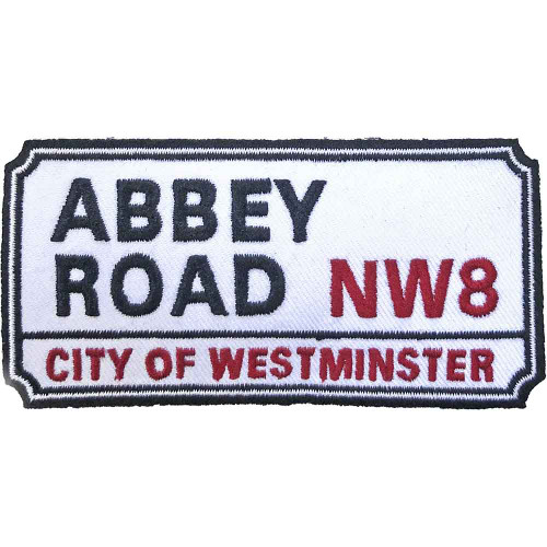 Rock Off 'Abbey Road NW London Sign' (Iron On) Patch