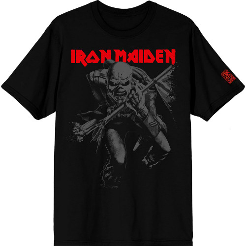 Iron Maiden '50 Trooper Crop Grey' (Black) T-Shirt