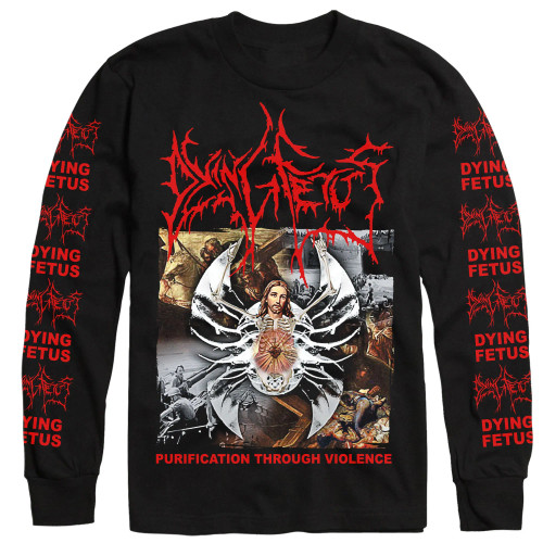 Dying Fetus 'Purification Through Violence' (Black) Long Sleeve Shirt