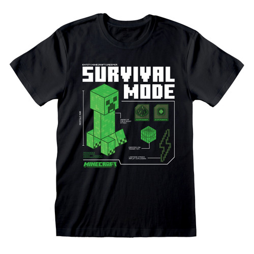 Minecraft 'Survival' (Black) T-Shirt