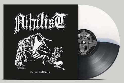 Nihilist 'Carnal Leftovers' LP Black White Split Vinyl