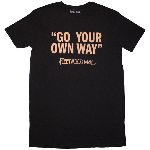 Fleetwood Mac 'Go Your Own Way' (Black) Womens T-Shirt Dress