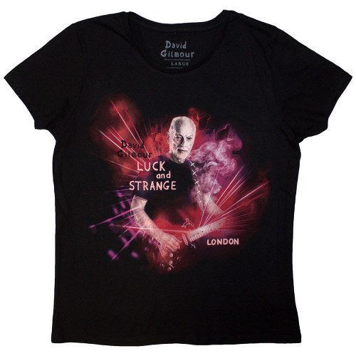 David Gilmour 'Luck & Strange London' (Black) Womens Fitted T-Shirt