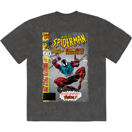 Marvel Spider Man 'Web Of Spider Man' (Stone Wash) Limited Edition T-Shirt