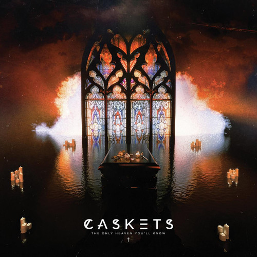 Caskets 'The Only Heaven You'll Know' LP Orange Sky Blue Splatter Vinyl
