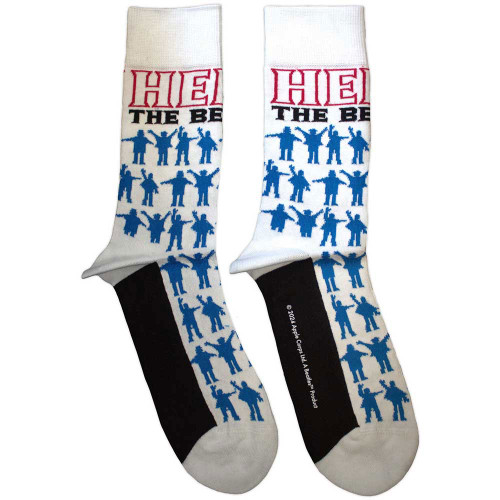 The Beatles 'Help Silhouettes Repeat' (Multicoloured) Womens Socks (One Size = UK 4-7