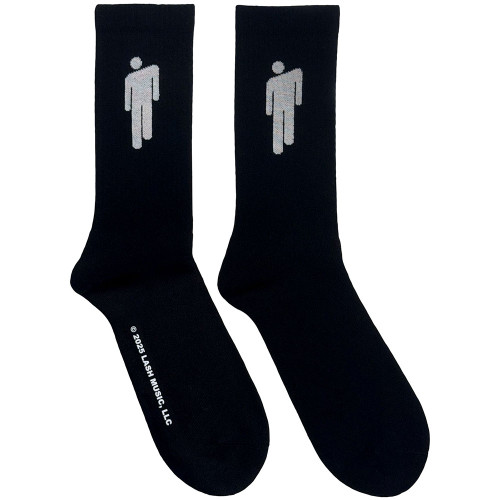 Billie Eilish 'White Blohsh' (Black) Socks (One Size = UK 4-7)