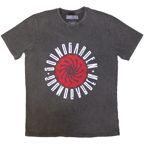 Soundgarden 'Circle Logo' (Stone Wash) Limited Edition T-Shirt