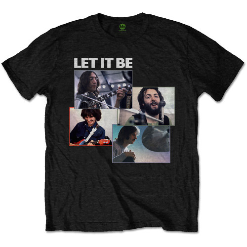 The Beatles 'Let It Be Recording Shots' (Black) T-Shirt