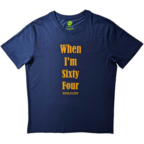 The Beatles 'When I'm Sixty Four' (Blue) T-Shirt