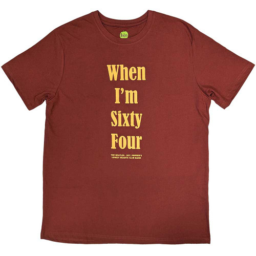 The Beatles 'When I'm Sixty Four' (Red) T-Shirt