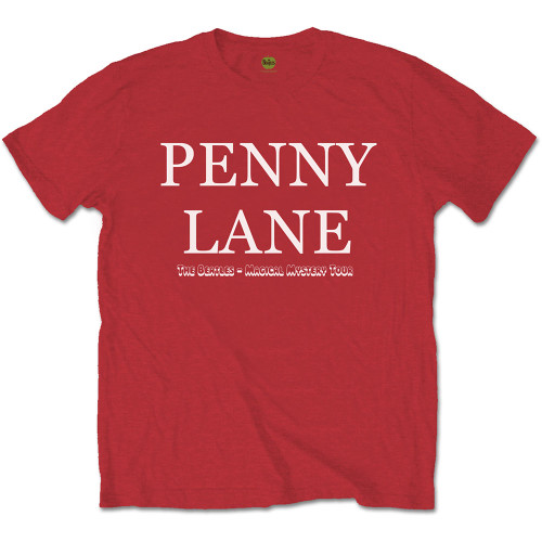 The Beatles 'Penny Lane' (Red) T-Shirt