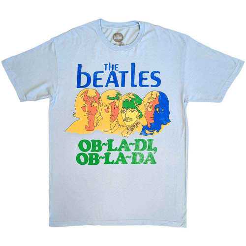 The Beatles 'Vintage Ob La Di' (Blue) T-Shirt