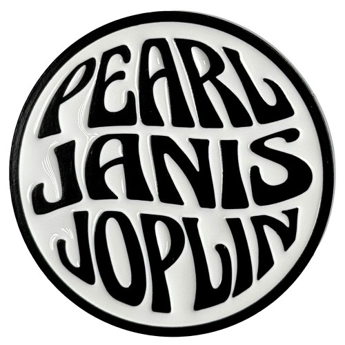Janis Joplin 'Pearl Emblem Mono' Pin Badge