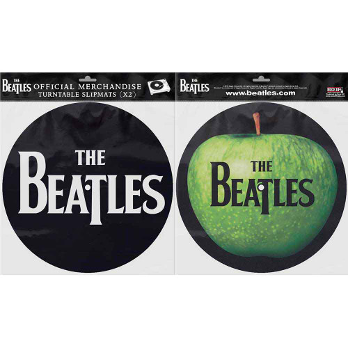 The Beatles 'Drop T Logo and Apple' Turntable Slipmat Set