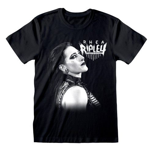WWE - Rhea Ripley 'Faded Photo' (Black) T-Shirt