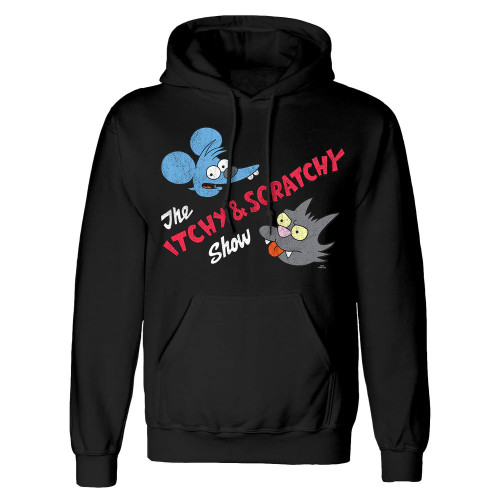 The Simpsons 'Itchy & Scratchy Show' (Black) Pull Over Hoodie
