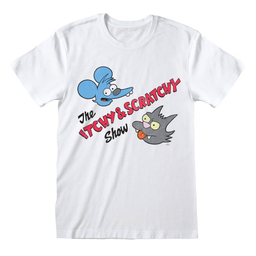 The Simpsons 'Itchy & Scratchy Show' (White) T-Shirt