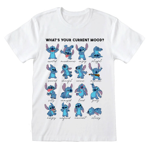 Disney Lilo & Stitch 'Stitch Emotions' (White) T-Shirt