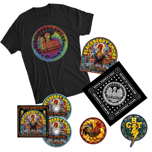Blackberry Smoke 'Rattle, Ramble & Roll: The Best of Blackberry Smoke Vol. 1' 2CD  & T-Shirt Bundle