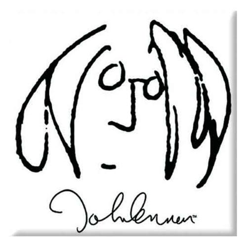 The Beatles 'John Lennon - Self Portrait Black On White' Fridge Magnet