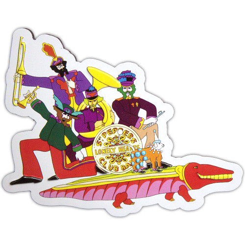 The Beatles 'Yellow Submarine Band On Croc Embossed' Fridge Magnet