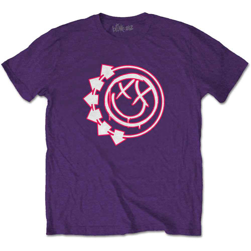Blink-182 'Six Arrow Smile' (Purple) T-Shirt