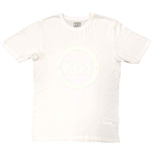 KISS 'Buzzsaw Logo' (White) T-Shirt