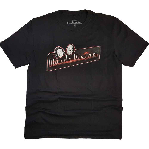 Marvel Comics 'WandaVision Red Logo' (Black) T-Shirt