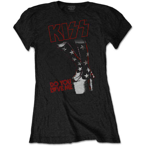 KISS 'Do You Love Me' (Black) Womens Fitted T-Shirt
