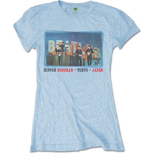 The Beatles 'Nippon Budokan' (Blue) Womens Fitted T-Shirt