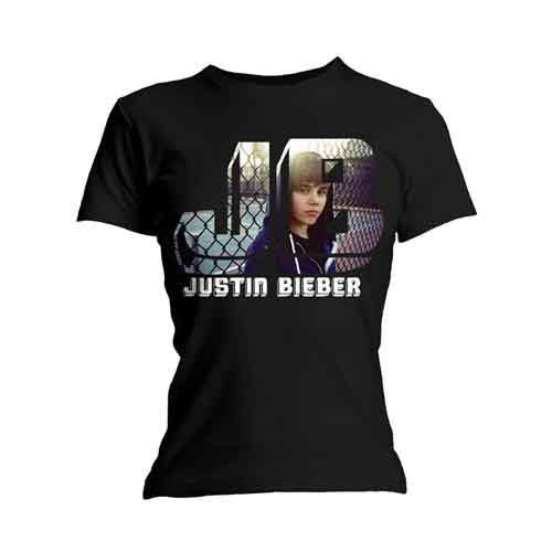 Justin Bieber 'Photo Black' (Black) Womens Fitted T-Shirt
