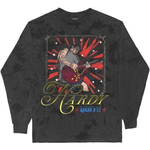 Hardy 'Quit!! Guitar' (Black) Eco Long Sleeve T-Shirt