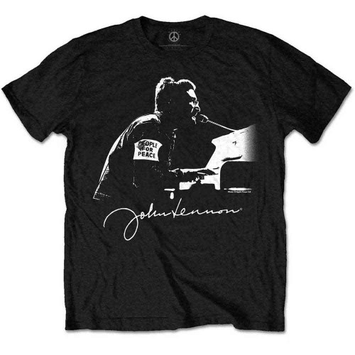 John Lennon 'People for Peace' (Black) T-Shirt