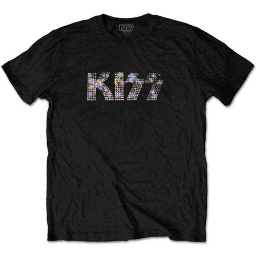 KISS 'Logo' (Black) Embellished Eco T-Shirt
