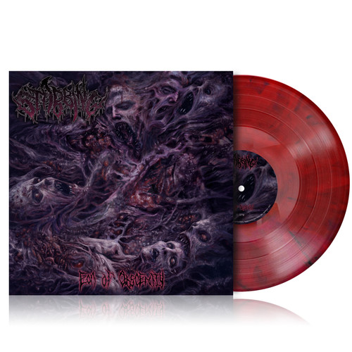 Stabbing 'Eon of Obscenity' LP Red Black Marble Vinyl