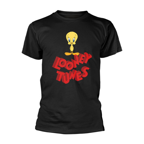 Looney Tunes 'Tweety Logo' (Black) T-Shirt